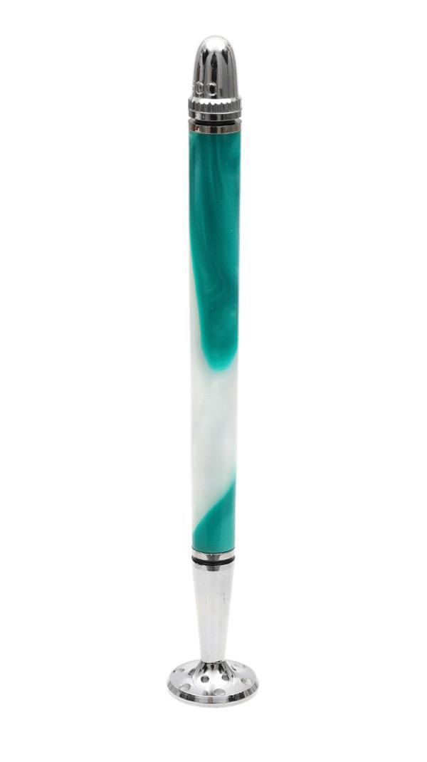 Pipe Tools & Supplies 8deco Lucky 8 Tamper Pearl and Teal Swirl
