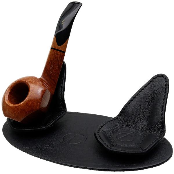 Pipe Accessories Claudio Albieri 2 Pipe Leather Magnetic Stand Black
