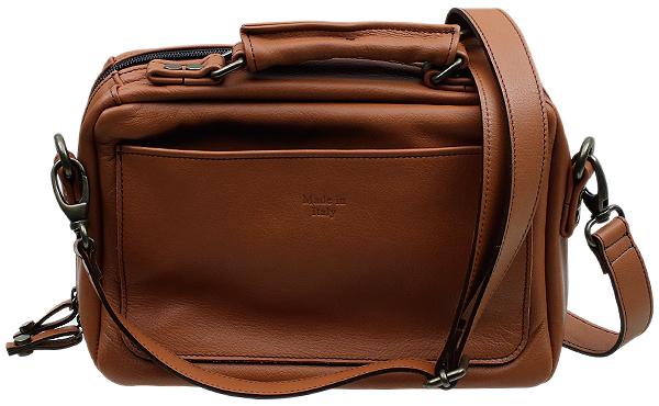 Pipe Accessories Claudio Albieri Italian Leather 4 Pipe Bag Russet