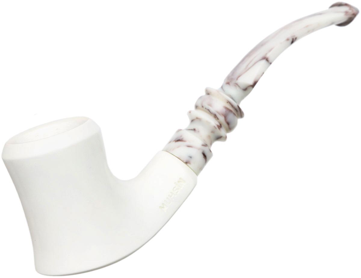 AKB Meerschaum Smooth Bent Billiard (Muhsin) (with Case)