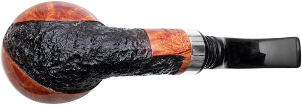 Winslow Partially Rusticated Bent Apple with Silver (9mm) (E)