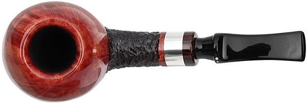 Winslow Partially Rusticated Bent Brandy with Silver (E)