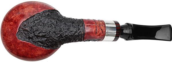 Winslow Partially Rusticated Bent Brandy with Silver (E)