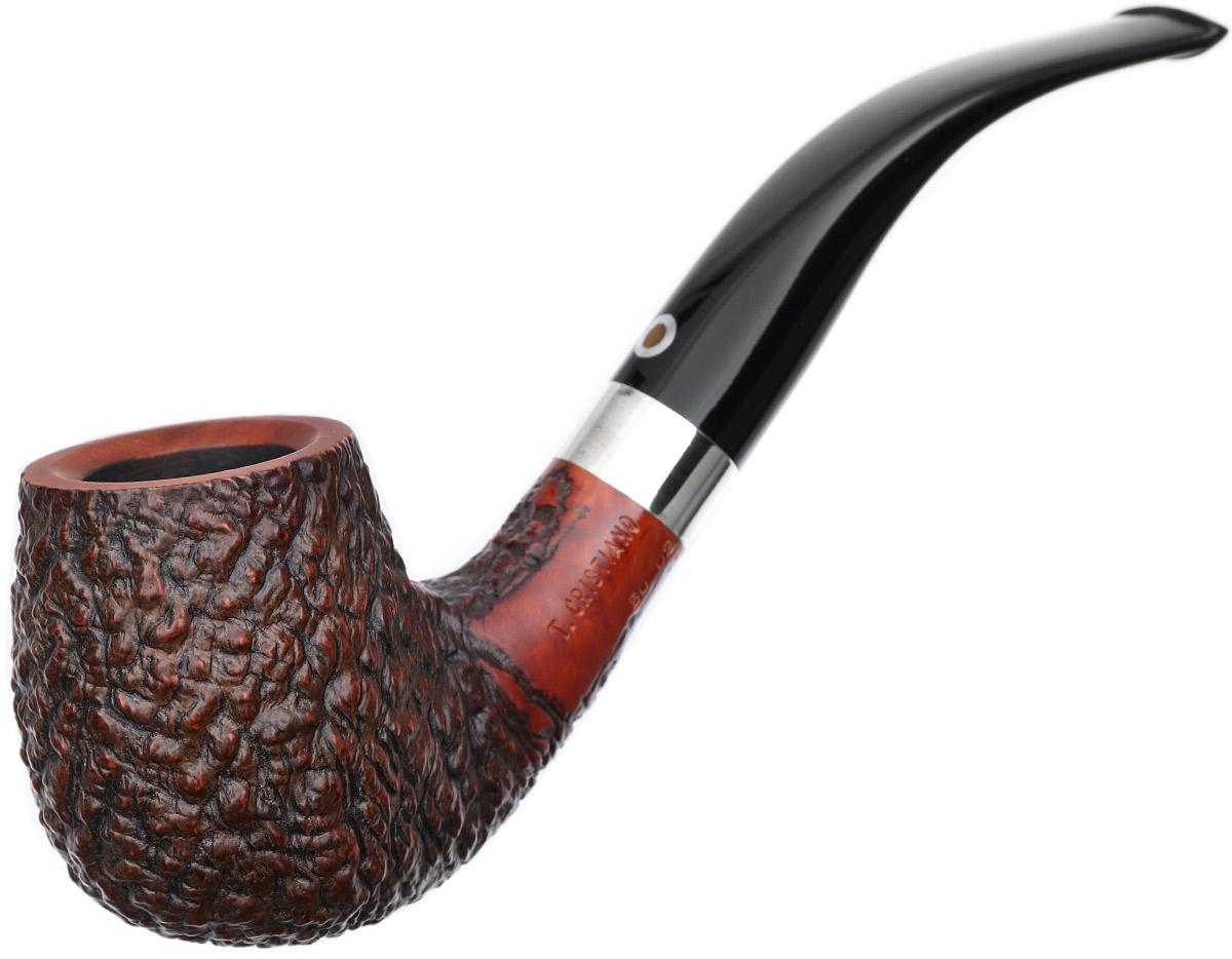 Italian Estates T. Cristiano Metamorfosi Rusticated Bent Billiard with Silver (50) (D2) (9mm) (Unsmoked)