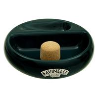 Pipe Accessories Savinelli Ceramic 1 Pipe Round Ashtray W/ Cork Pipe Knocker Green