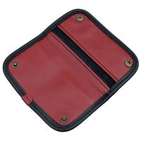Pipe Accessories Claudio Albieri Italian Leather Elegance Tobacco Pouch Deluxe Black/Red