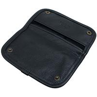 Pipe Accessories Claudio Albieri Italian Leather Tobacco Pouch Deluxe Black