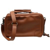Pipe Accessories Claudio Albieri Italian Leather 4 Pipe Bag Russet