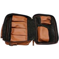 Pipe Accessories Claudio Albieri Italian Leather 4 Pipe Bag Russet