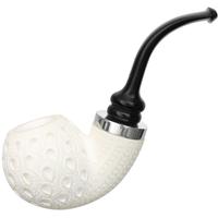 AKB Meerschaum Lattice Bent Apple with Silver (Tekin) (with Case)