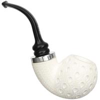 AKB Meerschaum Lattice Bent Apple with Silver (Tekin) (with Case)