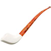 AKB Meerschaum Smooth Paneled Zulu Churchwarden (Muhsin) (with Case and Stem)