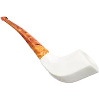 AKB Meerschaum Smooth Paneled Zulu Churchwarden (Muhsin) (with Case and Stem)