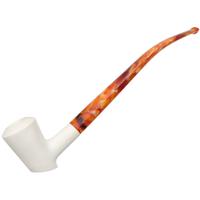 AKB Meerschaum Smooth Bent Dublin Churchwarden (Muhsin) (with Case and Stem)