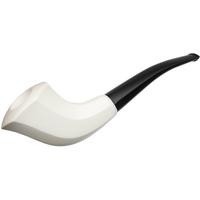 AKB Meerschaum Smooth Paneled Horn (with Case)