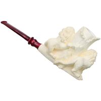 AKB Meerschaum Carved Pride of Lions Around Tree (Cevher) (with Case)