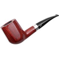 Savinelli Autograph Autograph Smooth Paneled Bent Billiard (5) with Silver (9mm)