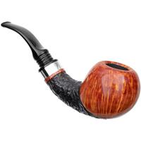 Winslow Partially Rusticated Bent Apple with Silver (9mm) (E)