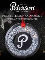 Free Peterson Ornament With Any New Peterson Pipe