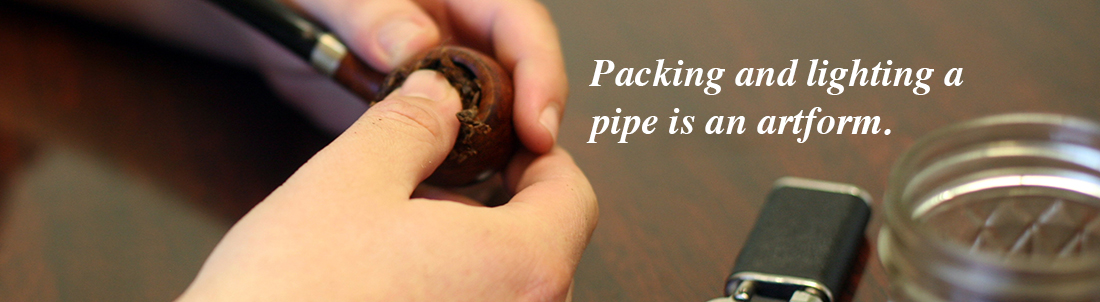 Packing and lighting a pipe